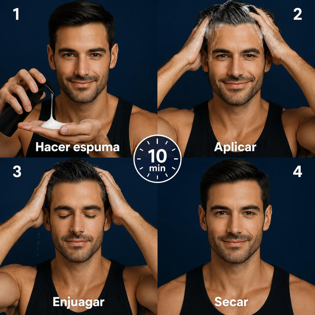 Champu colorante instantaneo hombre