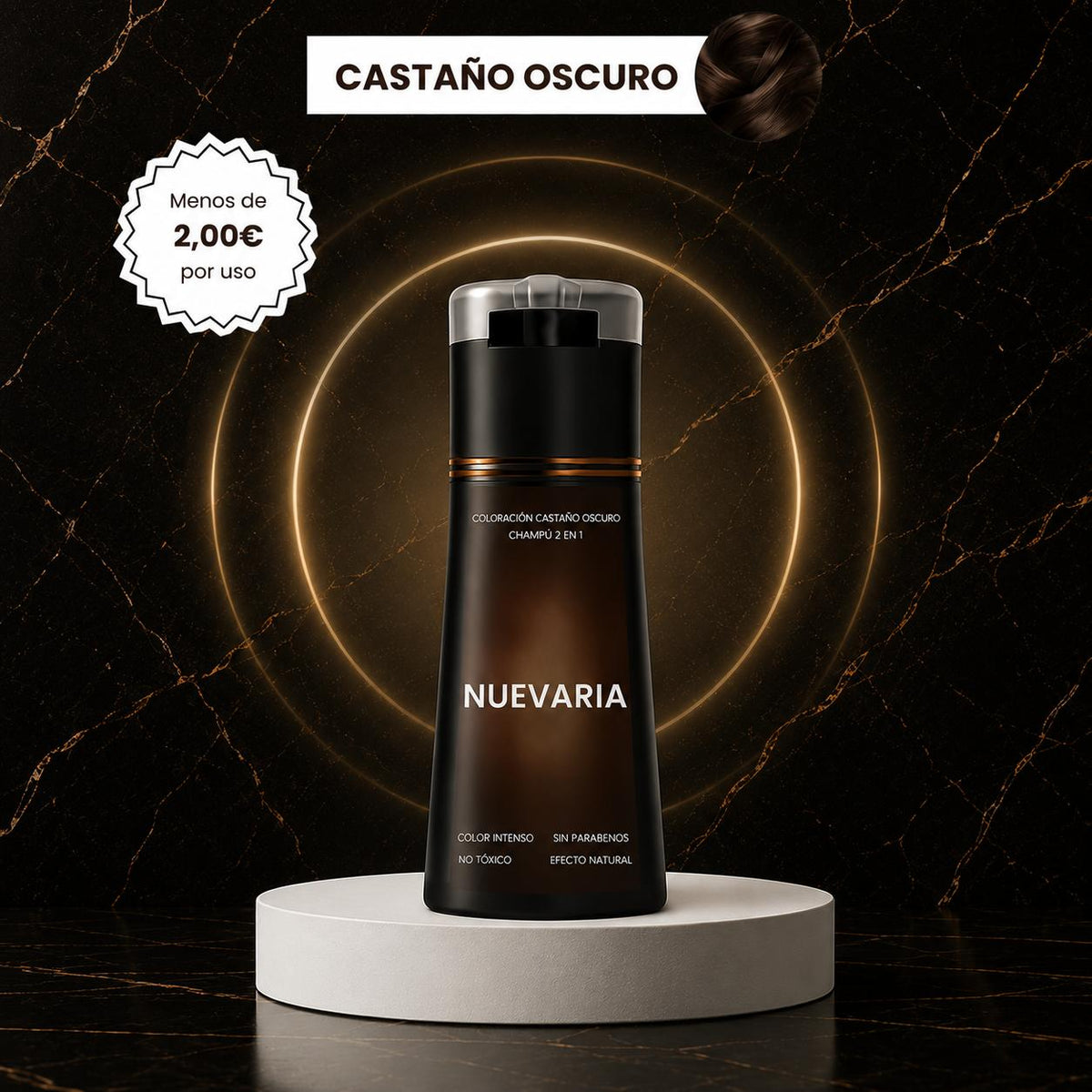 Champu colorante instantaneo
